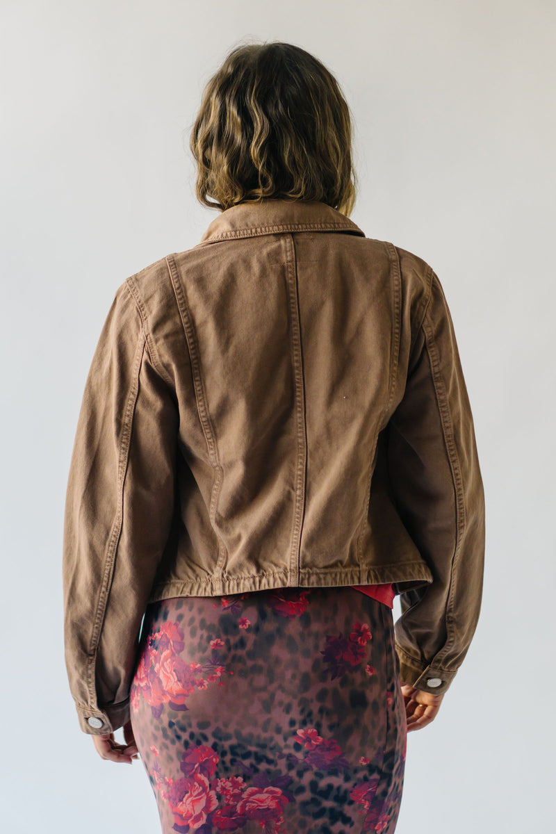 Free People: Jade Denim Jacket in Chocolate Mousse