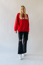 The New York Raglan Sweatshirt in Red