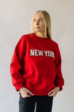 The New York Raglan Sweatshirt in Red