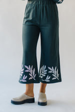 The Nandy Embroidered Detail Pant in Charcoal