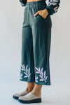 The Nandy Embroidered Detail Pant in Charcoal