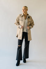 The Greenberg Oversized Button-Up Jacket in Taupe