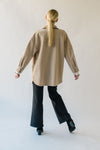 The Greenberg Oversized Button-Up Jacket in Taupe