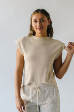 The Berryman Short-Sleeved Sweater in Cream