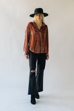 Free People: We The Free Luxy Solid Velvet Shirt in Cedar Wood