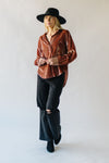 Free People: We The Free Luxy Solid Velvet Shirt in Cedar Wood