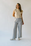 The Moria Striped Wide Leg Pant in Charcoal + Natural