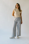 The Moria Striped Wide Leg Pant in Charcoal + Natural