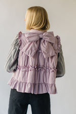 The Bolyard Ruffle Trim Vest in Blush