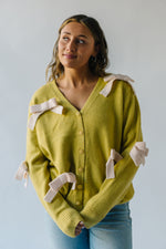 The Penland 3-D Bow Sweater in Lime