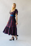 The Rustand Plaid Midi Dress in Red Multi