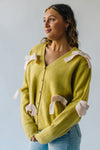 The Penland 3-D Bow Sweater in Lime