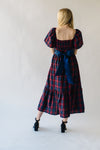 The Rustand Plaid Midi Dress in Red Multi