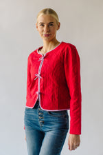 The Escamilla Quilted Puffer Jacket in Red