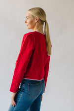 The Escamilla Quilted Puffer Jacket in Red