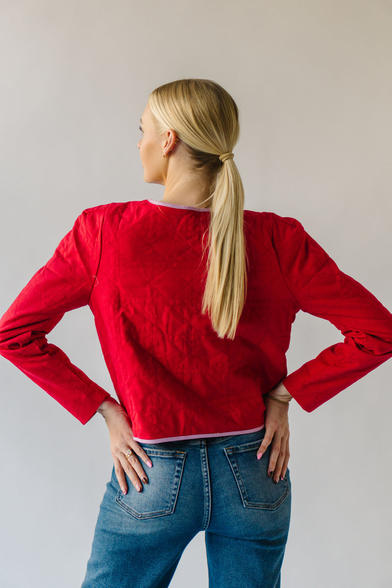 The Escamilla Quilted Puffer Jacket in Red