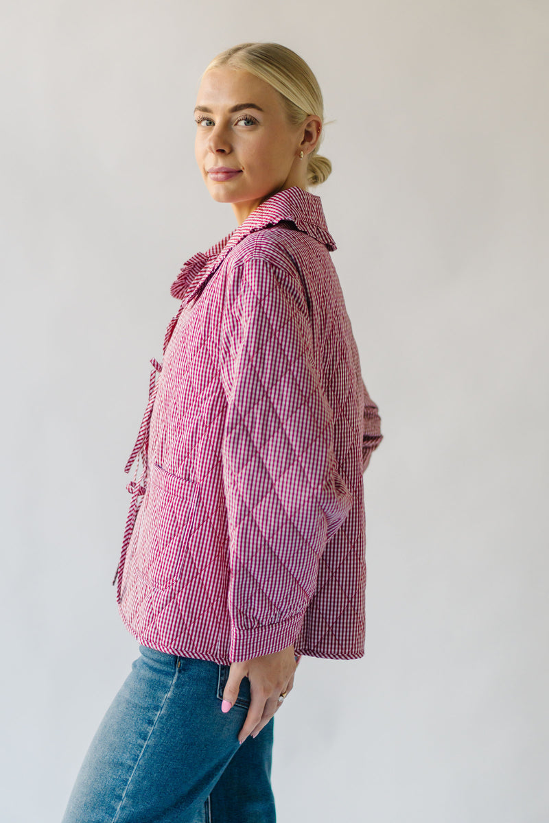 The Dowdy Checkered Jacket in Red