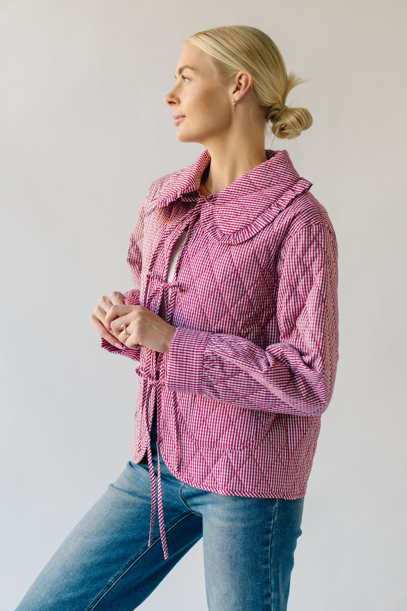 The Dowdy Checkered Jacket in Red