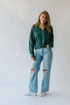 The Belding Piped Detail Half Zip in Pine Green