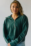 The Belding Piped Detail Half Zip in Pine Green