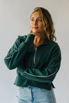 The Belding Piped Detail Half Zip in Pine Green