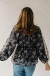 The Kenora Smocked Blouse in Black Floral