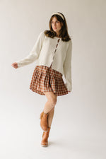 The Moura Textured Button-Up Cardigan in Ivory