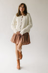 The Moura Textured Button-Up Cardigan in Ivory