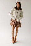 The Moura Textured Button-Up Cardigan in Ivory