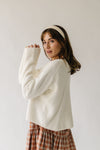 The Moura Textured Button-Up Cardigan in Ivory