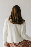 The Moura Textured Button-Up Cardigan in Ivory