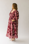 The Warby Textured Floral Maxi Dress in Mahogany