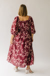 The Warby Textured Floral Maxi Dress in Mahogany