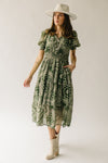 The Takita Paisley Patterned Midi Dress in Green