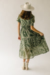 The Takita Paisley Patterned Midi Dress in Green