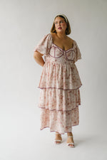 The Fossitt Tiered Floral Maxi Dress in Cocoa