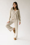 The Romo Knit Wide Leg Pant in Heather Oat