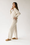 The Romo Knit Wide Leg Pant in Heather Oat