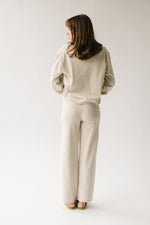 The Romo Knit Wide Leg Pant in Heather Oat