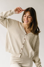 The Renninger Knit Cardigan in Heather Oat