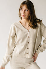 The Renninger Knit Cardigan in Heather Oat