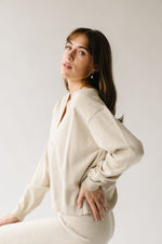 The Renninger Knit Cardigan in Heather Oat