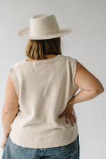 The Willits Floral Knit Vest in Cream