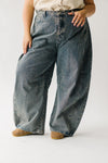 The Hagans Mid Rise Barrel Jean in Rustic Denim