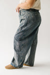 The Hagans Mid Rise Barrel Jean in Rustic Denim