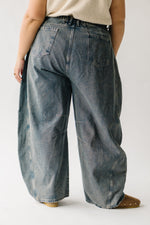 The Hagans Mid Rise Barrel Jean in Rustic Denim