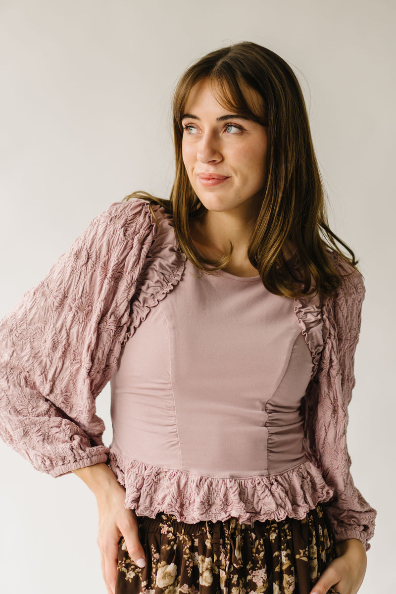 Free People: Oliva Top in Pale Mauve