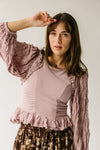 Free People: Oliva Top in Pale Mauve