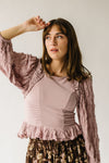 Free People: Oliva Top in Pale Mauve