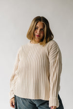 The Una Textured Sweater in Cream